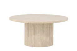 Fjôrd Salontafel Härön Beige Travertinlook ⌀80cm