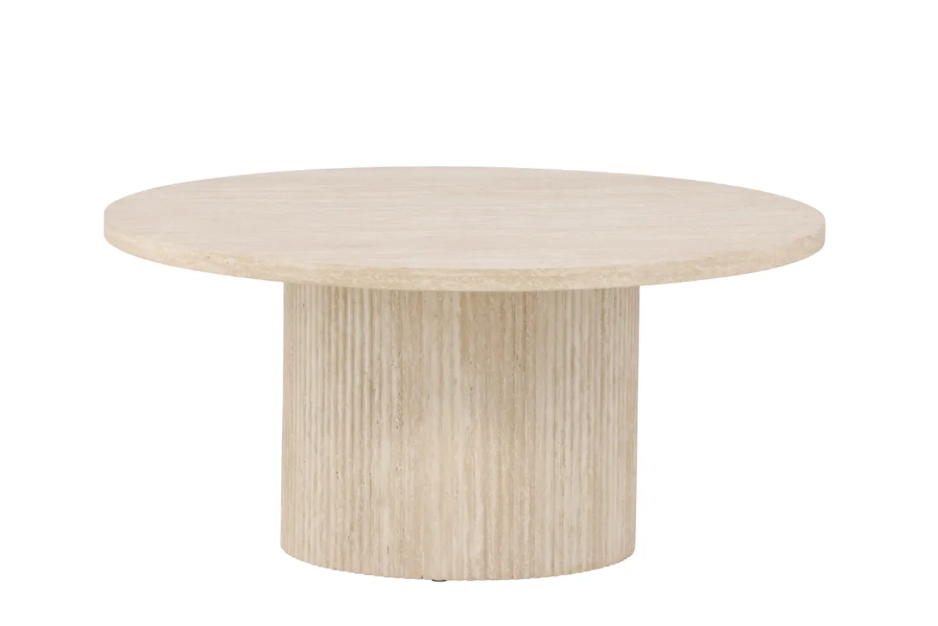 Fjôrd Salontafel Härön Beige Travertinlook ⌀80cm