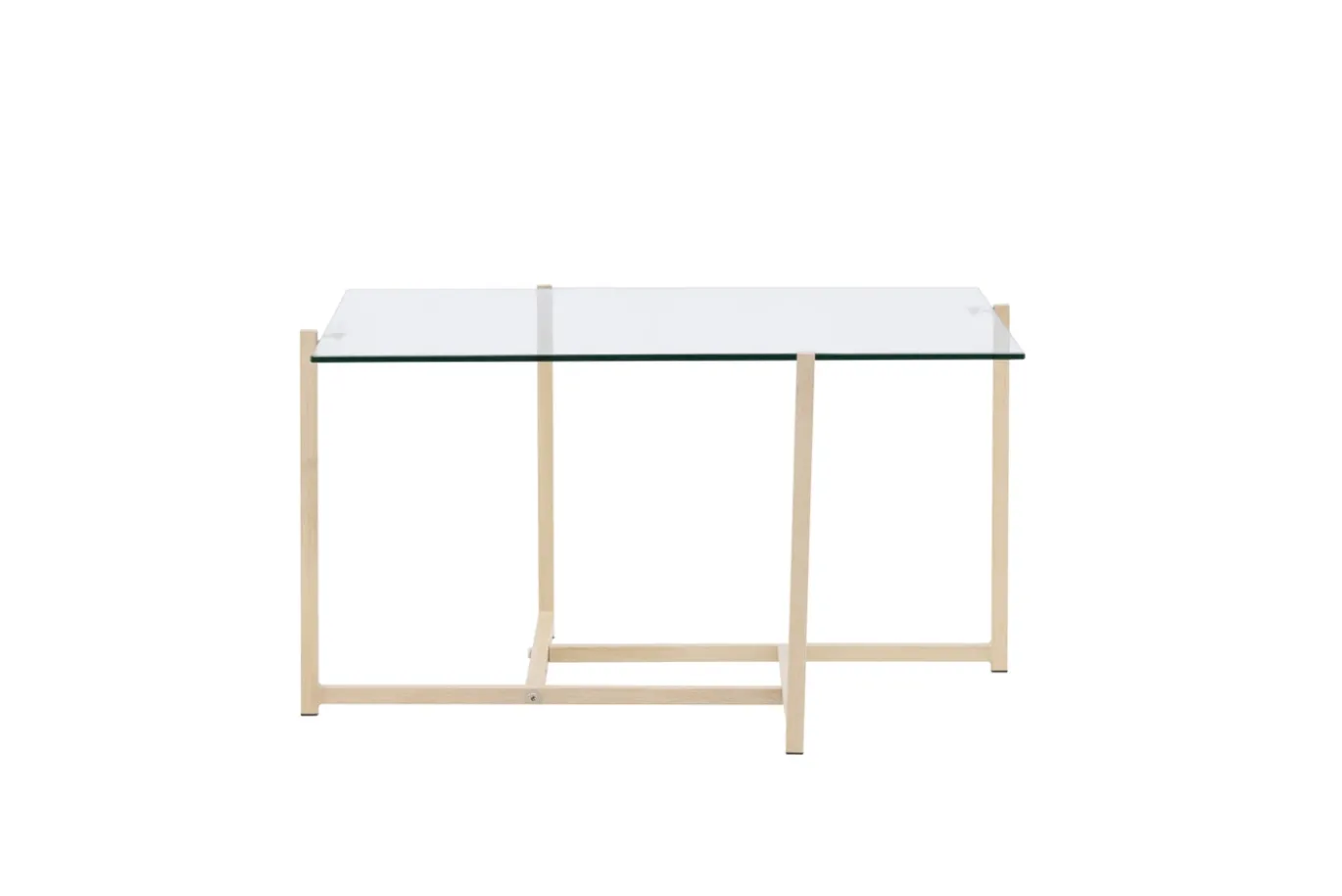 Fjôrd Salontafel Hybrid Glas/Naturel 80x80cm