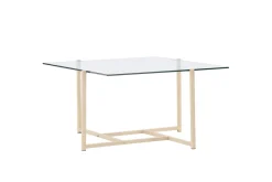 Fjôrd Salontafel Hybrid Glas/Naturel 80x80cm