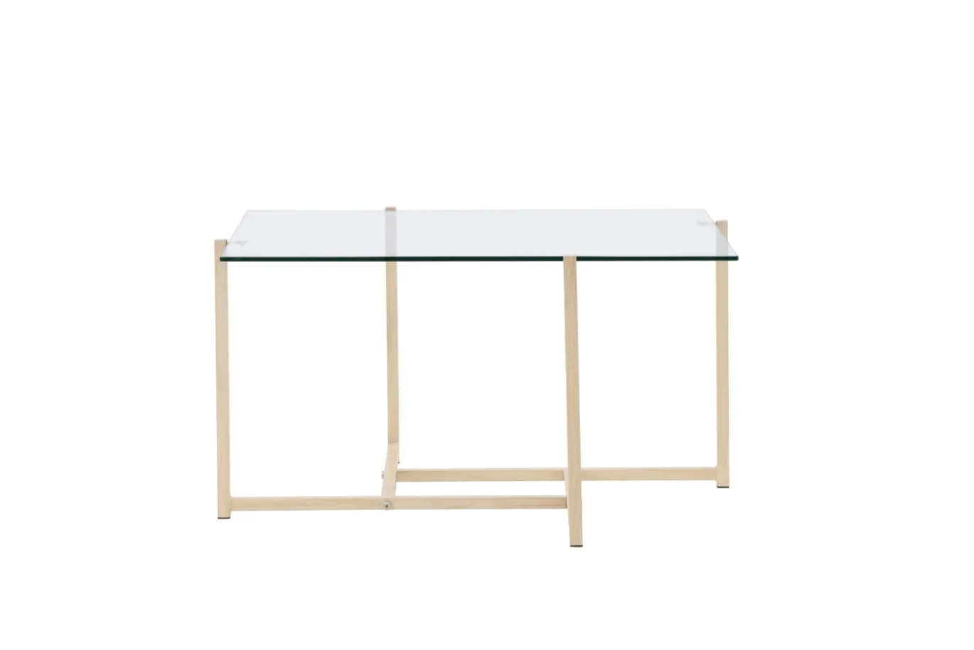 Fjôrd Salontafel Hybrid Glas/Naturel 80x80cm