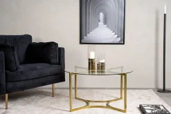Fjôrd Salontafel Kivik Glas Brushed Brass