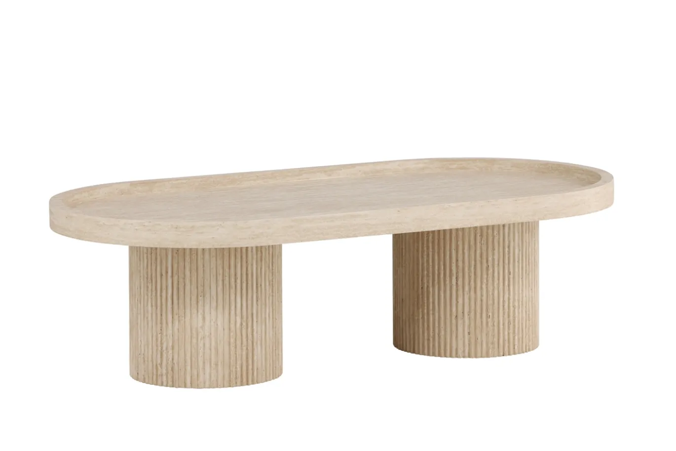 Fjôrd Salontafel Krille Beige Travertinlook 120x60cm
