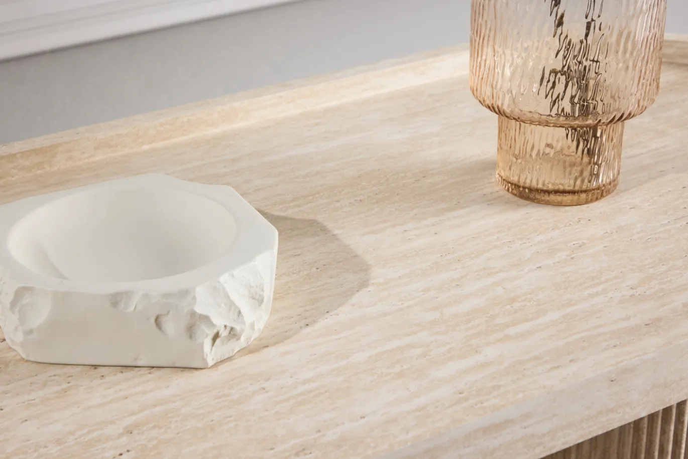 Fjôrd Salontafel Krille Beige Travertinlook 120x60cm