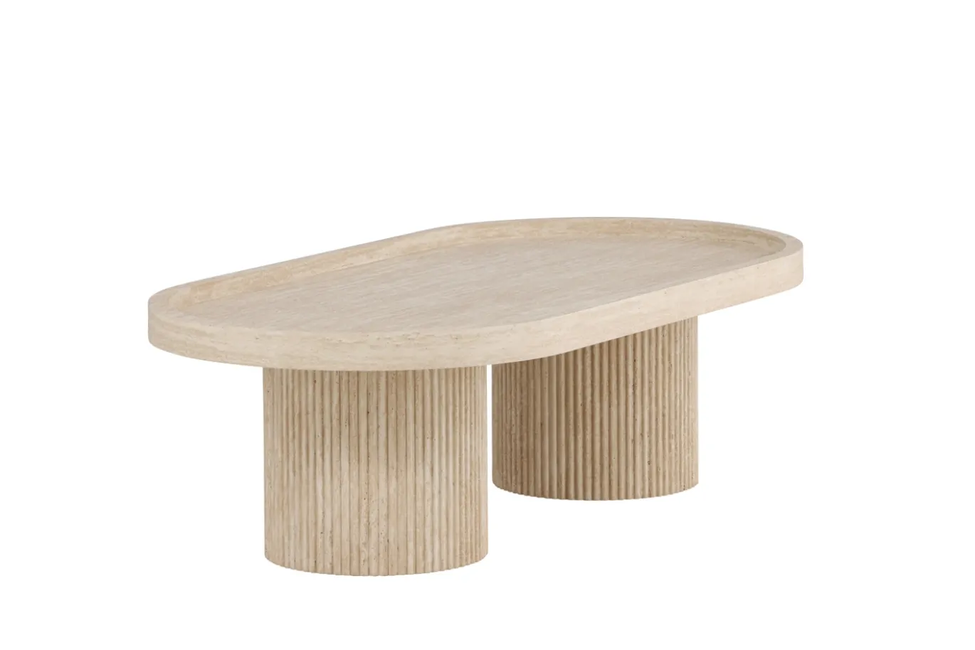 Fjôrd Salontafel Krille Beige Travertinlook 120x60cm