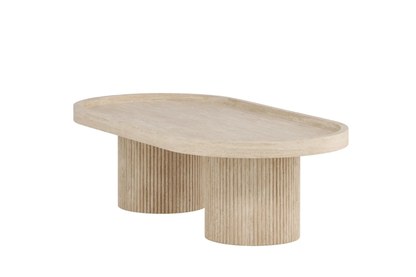 Fjôrd Salontafel Krille Beige Travertinlook 120x60cm