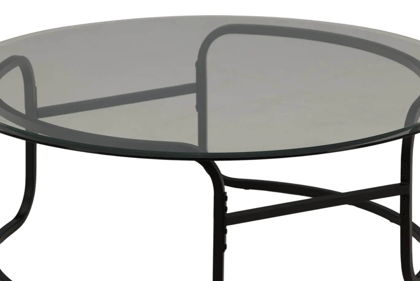 Fjôrd Salontafel Lomma Zwart met Helder Glas