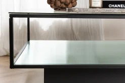 Fjôrd Salontafel Maglehem Zwart met Helder Glas 90cm