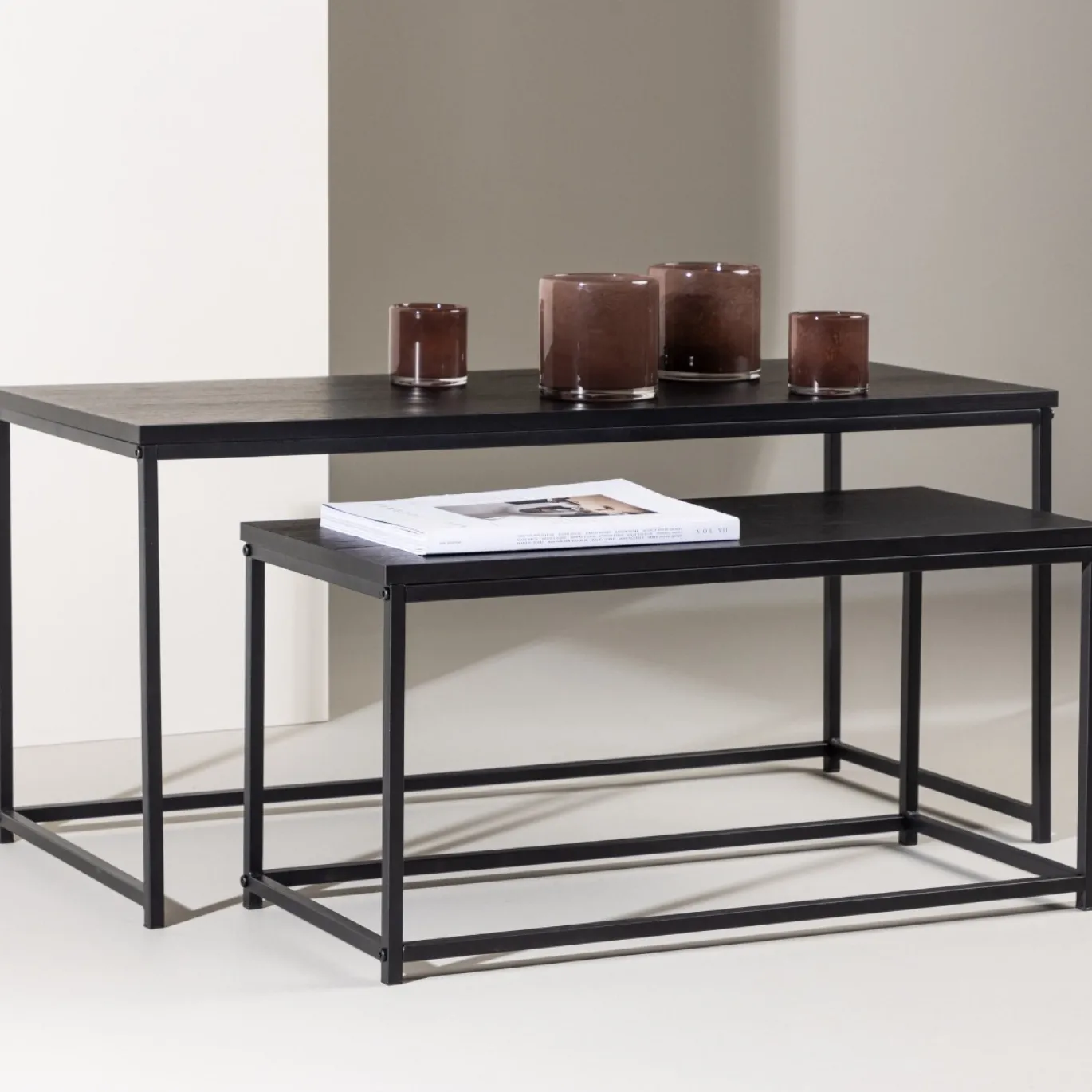 Fjôrd Salontafel Mallan 43x100cm Zwart