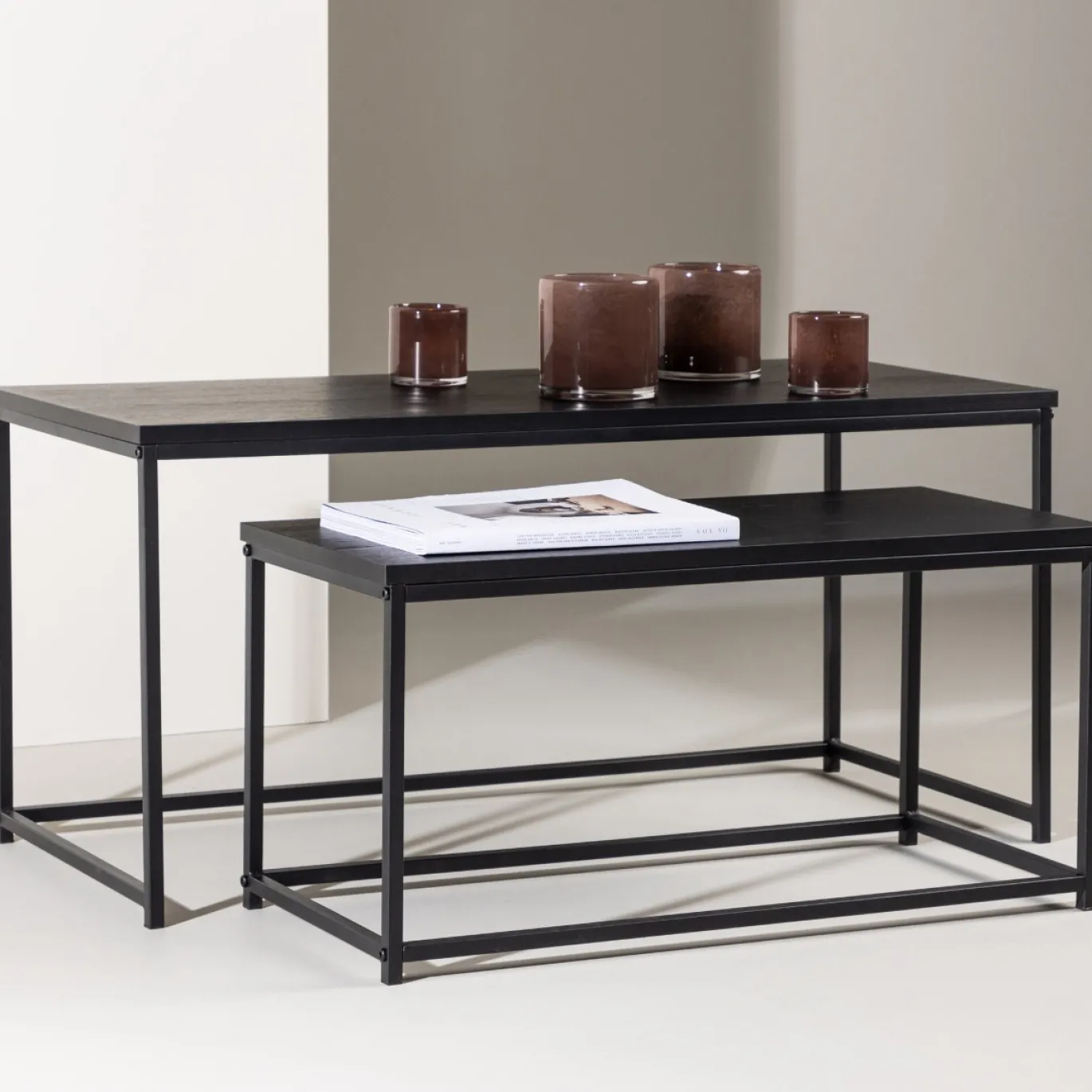 Fjôrd Salontafel Mallan 43x100cm Zwart