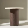 Fjôrd Salontafel Megg Beige Travertinlook ⌀50cm
