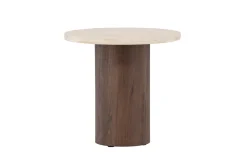 Fjôrd Salontafel Megg Beige Travertinlook ⌀50cm