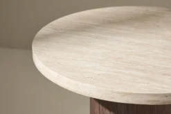 Fjôrd Salontafel Megg Beige Travertinlook ⌀50cm