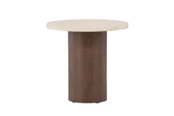 Fjôrd Salontafel Megg Beige Travertinlook ⌀50cm