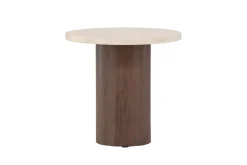 Fjôrd Salontafel Megg Beige Travertinlook ⌀50cm
