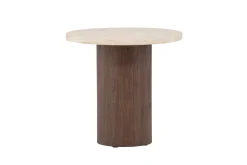 Fjôrd Salontafel Megg Beige Travertinlook ⌀50cm