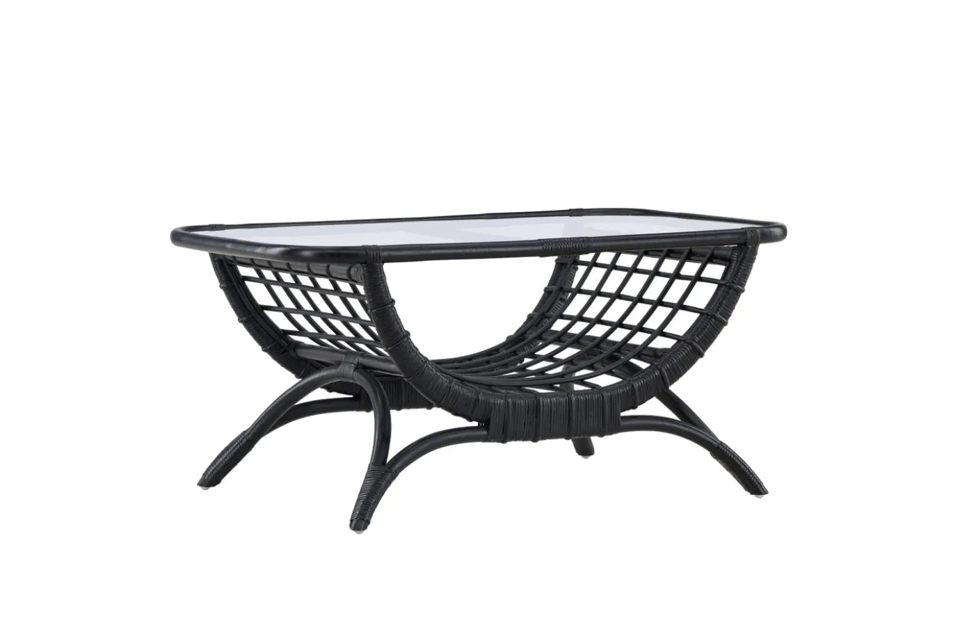 Fjôrd Salontafel Moana Zwart Rotan Glas