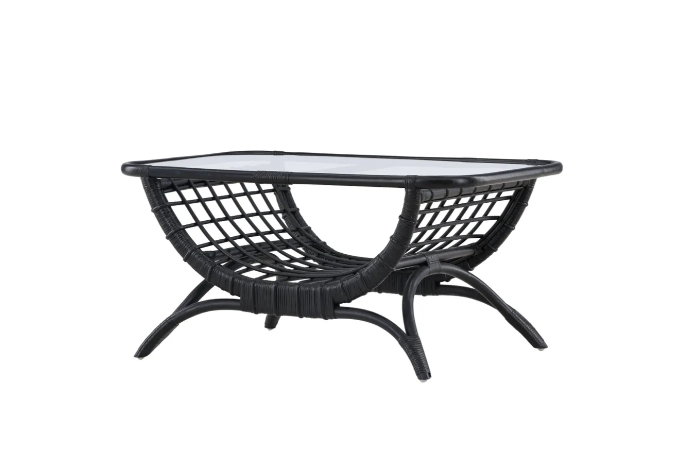 Fjôrd Salontafel Moana Zwart Rotan Glas