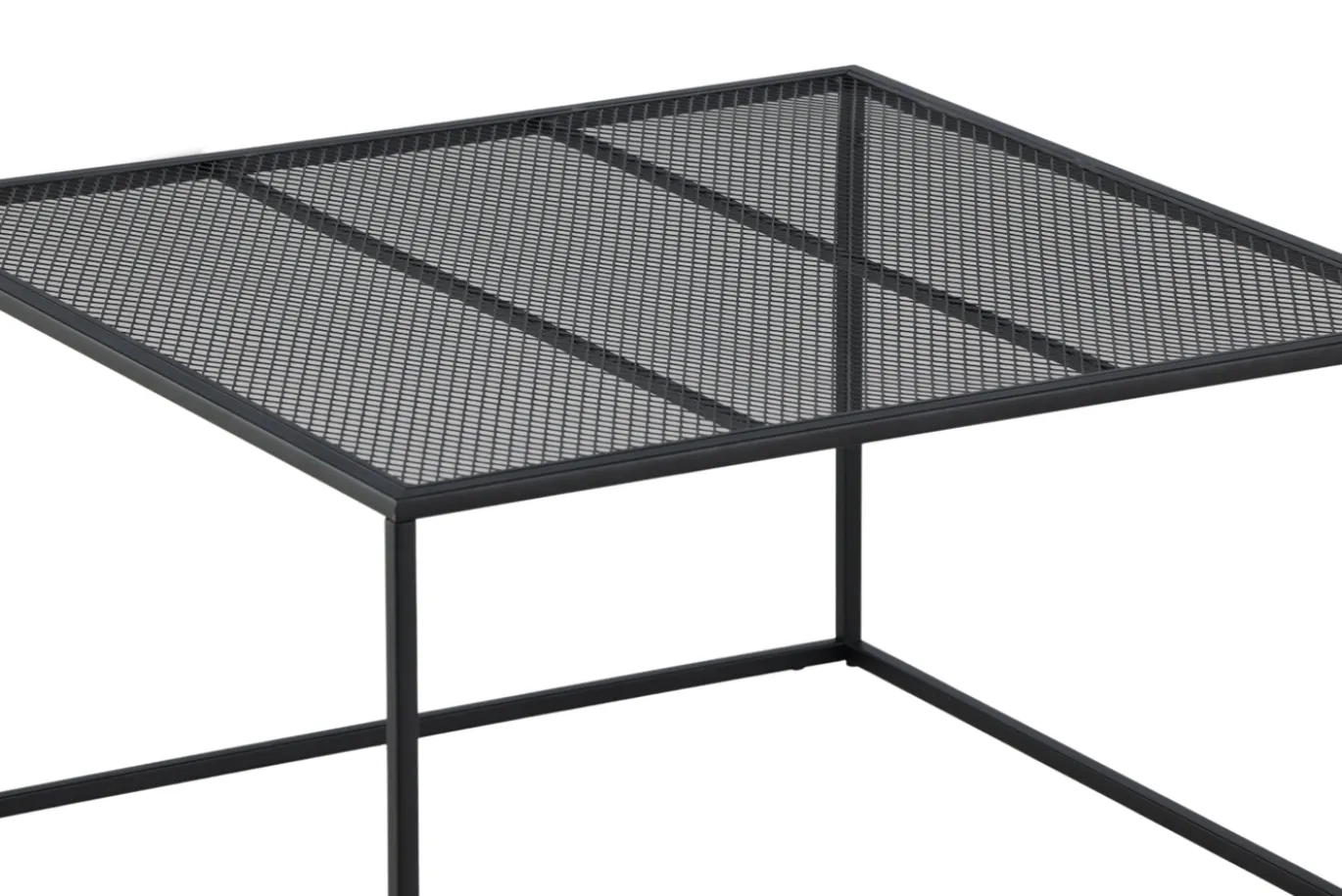 Fjôrd Salontafel Netz 80x80cm Zwart
