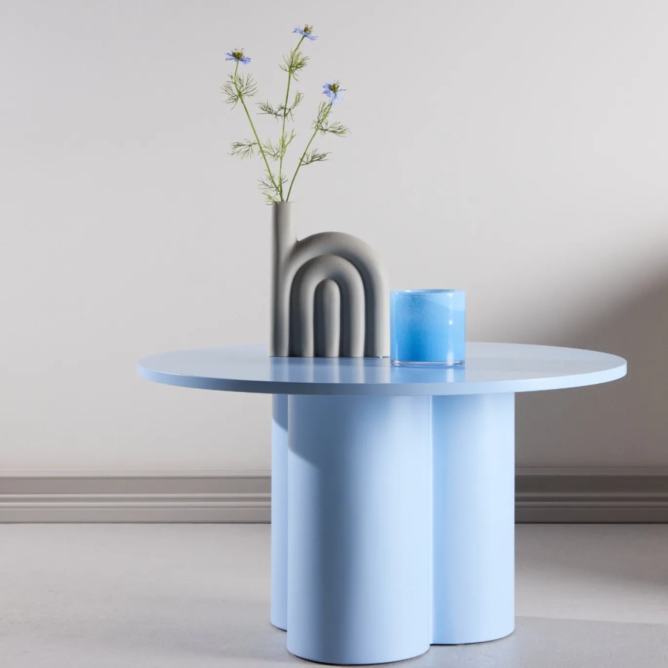 Fjôrd Salontafel Olivia MDF Blauw Ø80cm