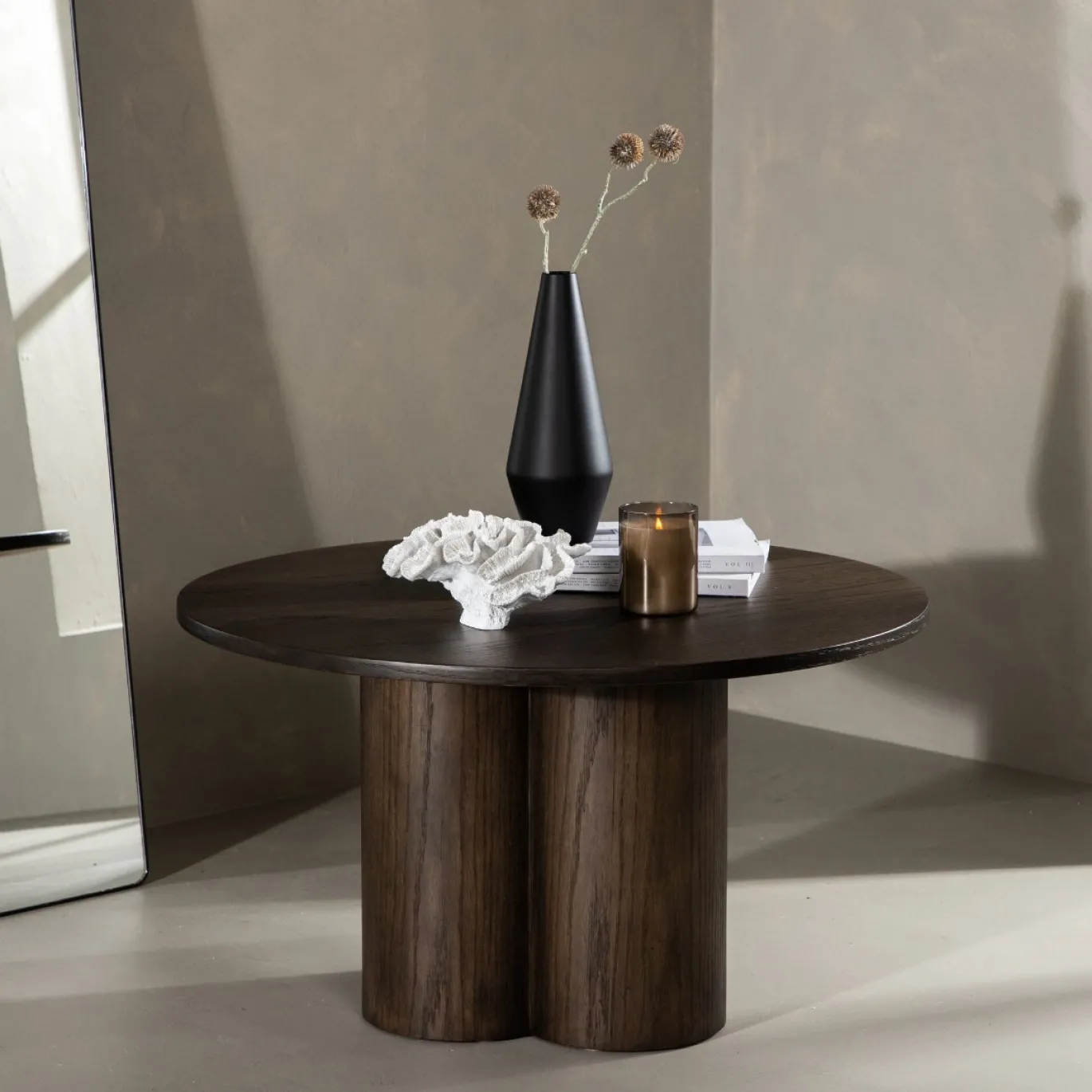 Fjôrd Salontafel Olivia Mokka Fineer Ø80cm