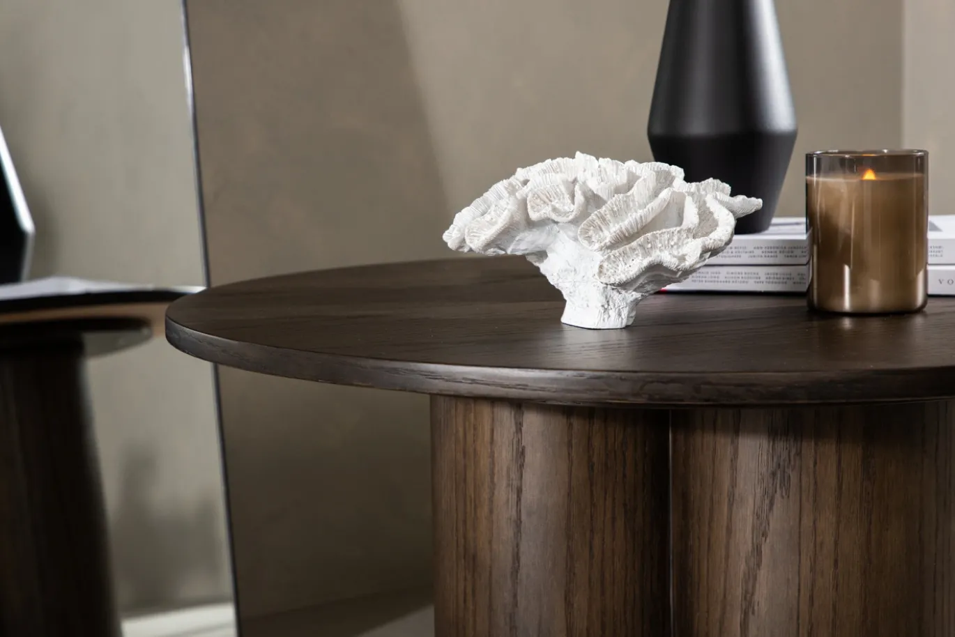 Fjôrd Salontafel Olivia Mokka Fineer Ø80cm