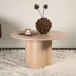 Fjôrd Salontafel Olivia Whitewash Fineer Ø80cm
