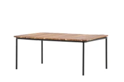 Fjôrd Salontafel Penh Staal Zwart Acacia Rectangular 65x100x40