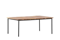 Fjôrd Salontafel Penh Staal Zwart Acacia Rectangular 65x100x40