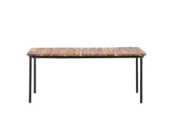 Fjôrd Salontafel Penh Staal Zwart Acacia Rectangular 65x100x40