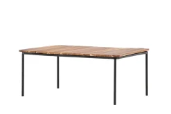 Fjôrd Salontafel Penh Staal Zwart Acacia Rectangular 65x100x40