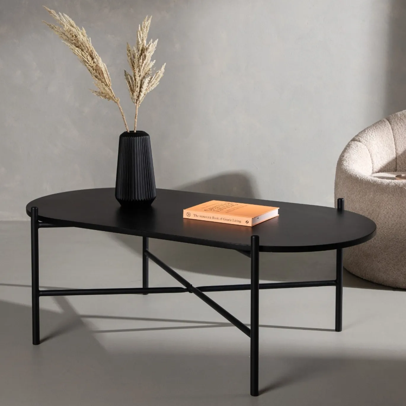 Fjôrd Salontafel Pueblo 60x120cm Zwart Mdf