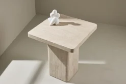 Fjôrd Salontafel Qvart Beige Travertinlook 50x50cm