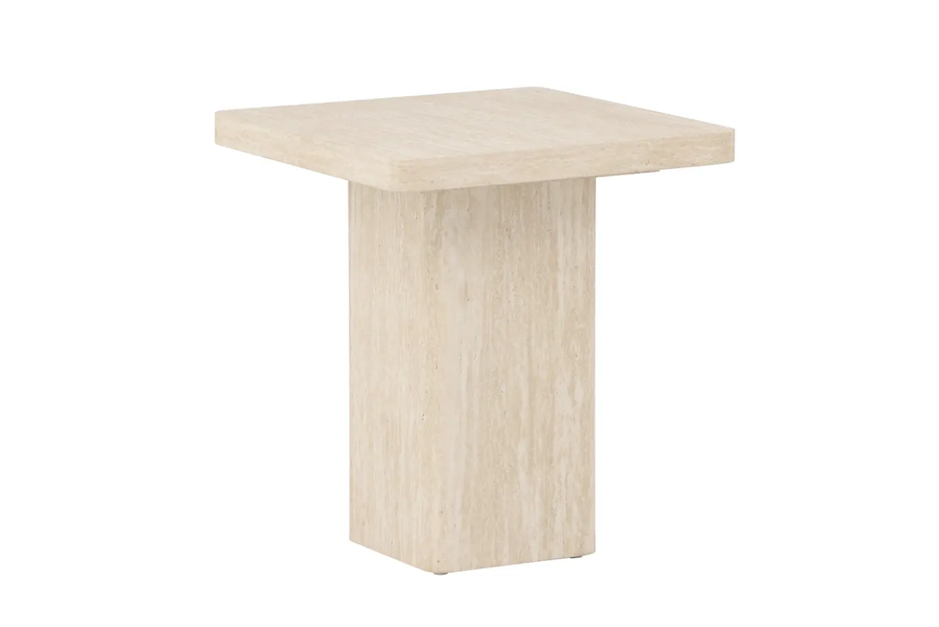 Fjôrd Salontafel Qvart Beige Travertinlook 50x50cm
