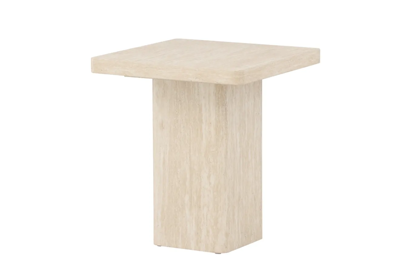 Fjôrd Salontafel Qvart Beige Travertinlook 50x50cm