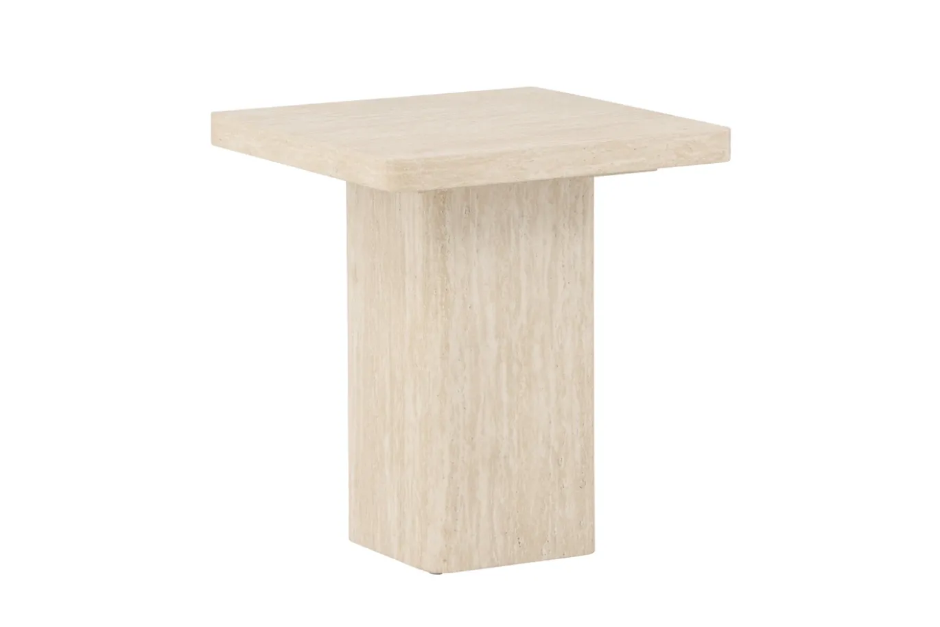 Fjôrd Salontafel Qvart Beige Travertinlook 50x50cm