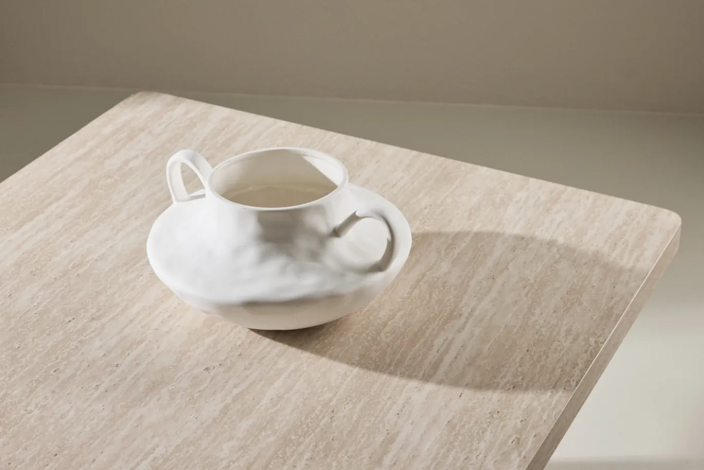 Fjôrd Salontafel Qvart Beige Travertinlook 80x80cm