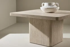 Fjôrd Salontafel Qvart Beige Travertinlook 80x80cm