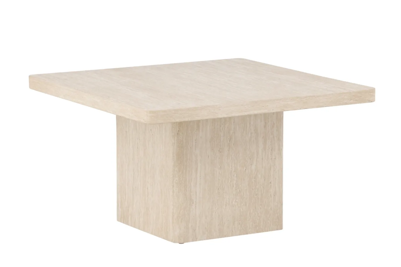 Fjôrd Salontafel Qvart Beige Travertinlook 80x80cm