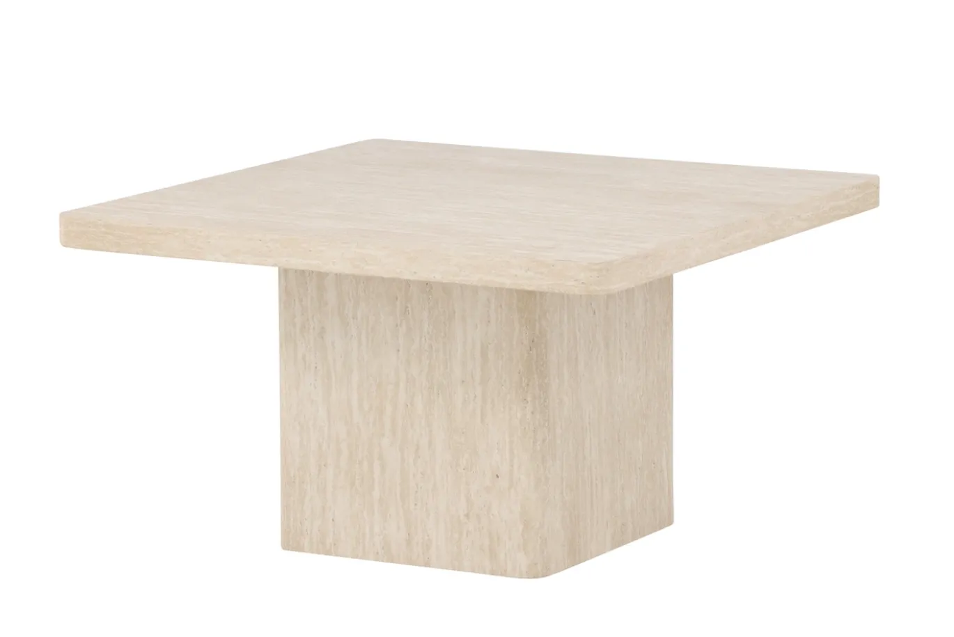 Fjôrd Salontafel Qvart Beige Travertinlook 80x80cm