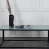 Fjôrd Salontafel Rock Zwart Glasmarmer 120x60cm