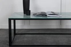Fjôrd Salontafel Rock Zwart Glasmarmer 120x60cm