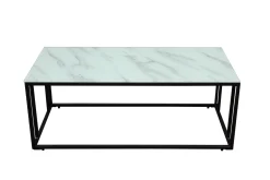 Fjôrd Salontafel Rock Zwart Glasmarmer 120x60cm
