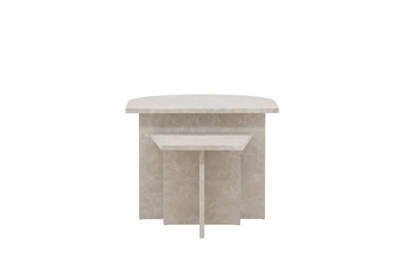 Fjôrd Salontafel Sala 60x60cm en 40x40cm Marmerlook