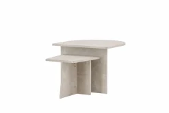 Fjôrd Salontafel Sala 60x60cm en 40x40cm Marmerlook