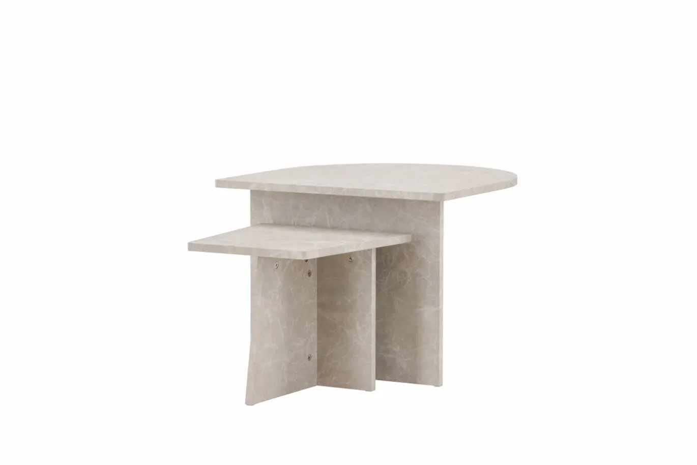 Fjôrd Salontafel Sala 60x60cm en 40x40cm Marmerlook