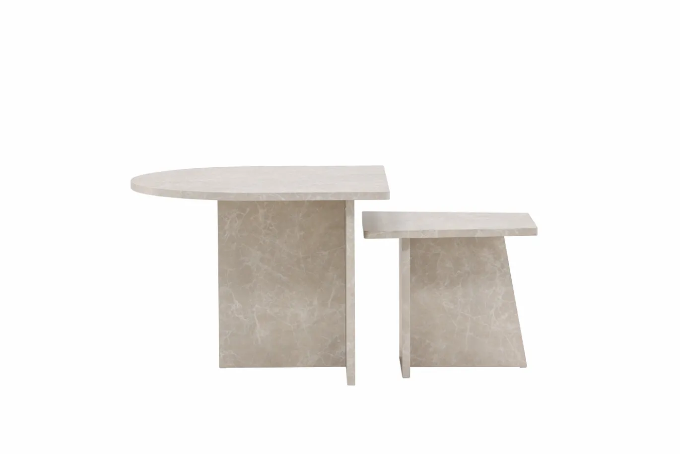 Fjôrd Salontafel Sala 60x60cm en 40x40cm Marmerlook