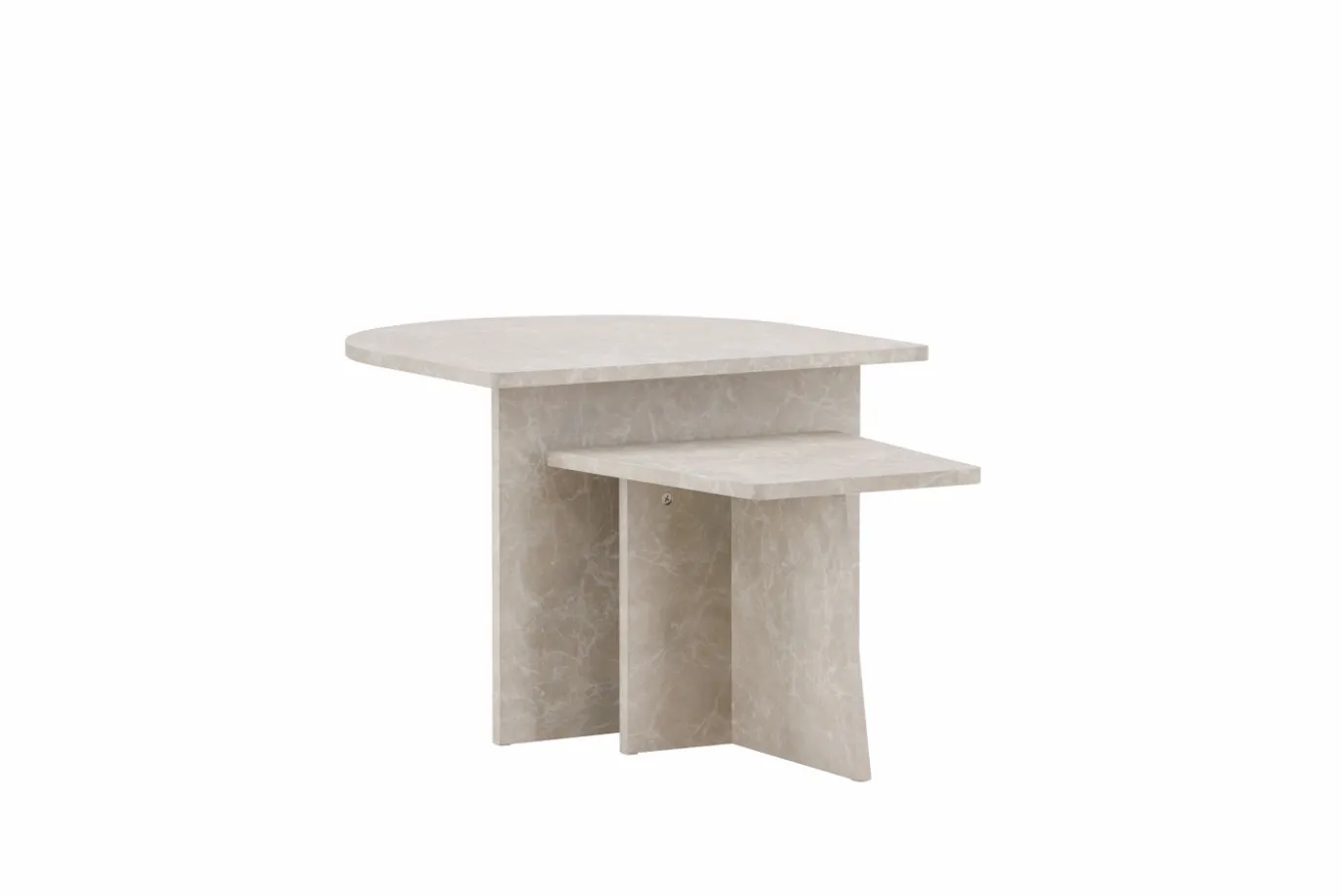 Fjôrd Salontafel Sala 60x60cm en 40x40cm Marmerlook