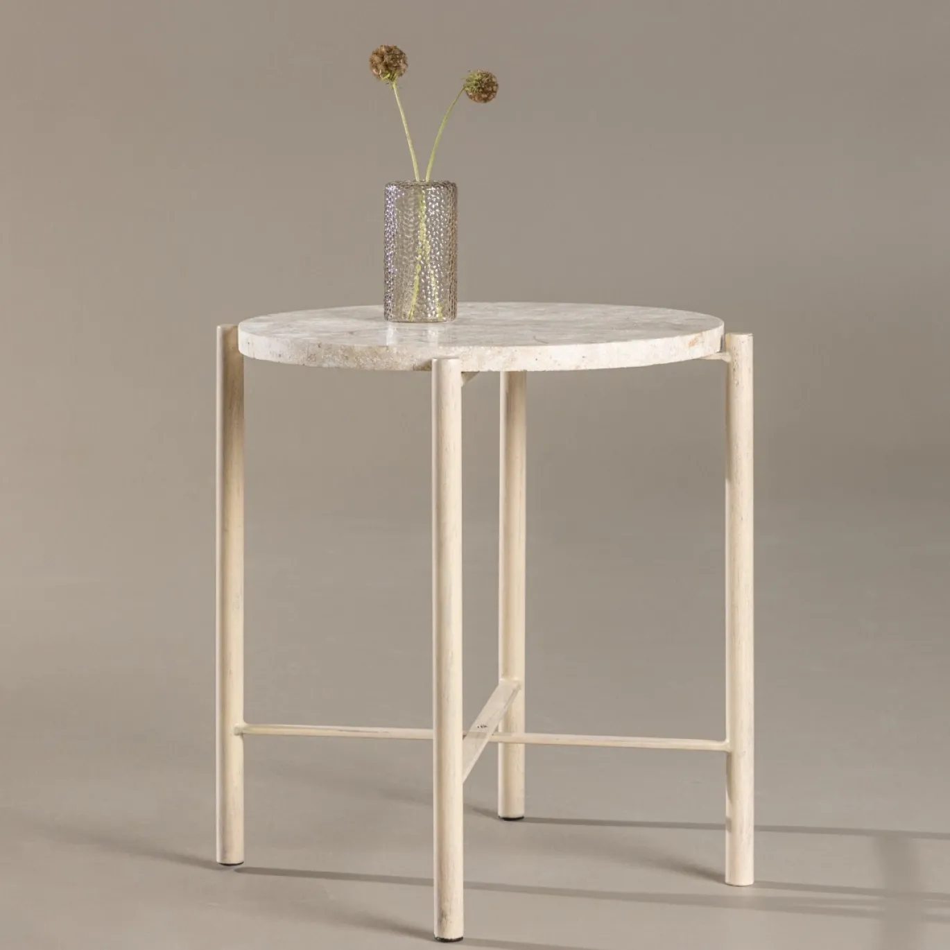 Fjôrd Salontafel Sandhamn Beige ⌀40cm