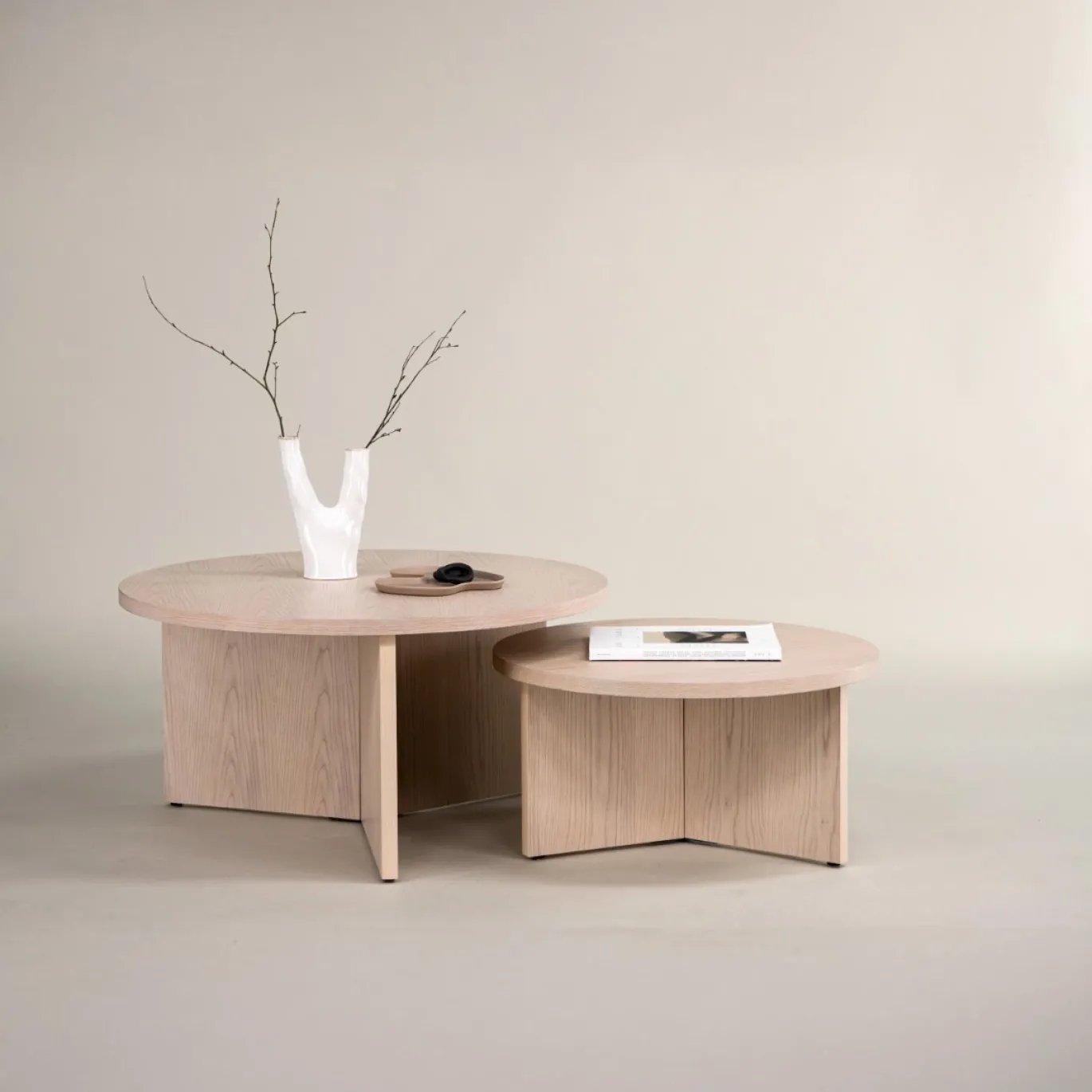 Fjôrd Salontafel Set Saltö Whitewash MDF